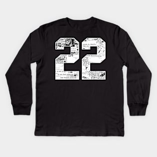 22 numbers Kids Long Sleeve T-Shirt